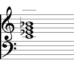 E♭ Major6 Chord Third Inversion Music Notation