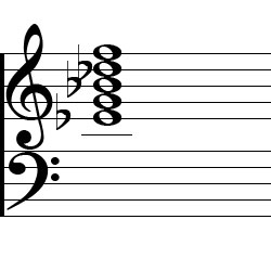 E♭Dominant 9 Chord Music Notation