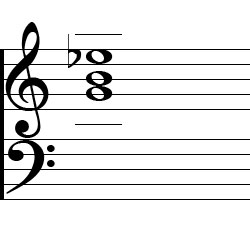 E♭ Augmented First Inversion Chord Music Notation