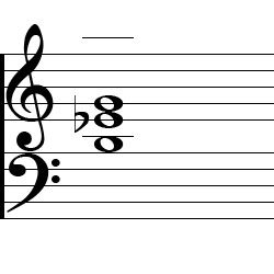 E♭ Augmented Second Inversion Chord Music Notation