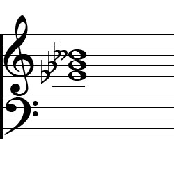E♭ Diminished Chord Music Notation