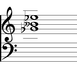 E♭ Diminished First Inversion Chord Music Notation
