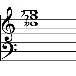 E♭ Diminished Second Inversion Chord Music Notation