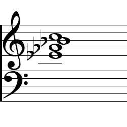 E♭ Minor 6 Chord Music Notation