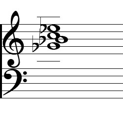 E♭ 6 First Inversion Chord Music Notation
