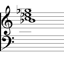 E♭ Minor 6 Second Inversion Chord Music Notation