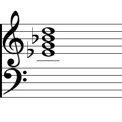 E♭ Major7 Chord Music Notation