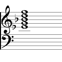 E♭ Major9 Chord Music Notation