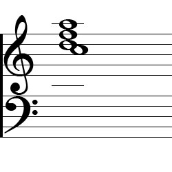 F Major6 Chord Second Inversion Music Notation