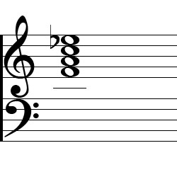 F Dominant 7 Chord Music Notation
