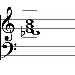 F Dominant 7 Third Inversion Chord Music Notation