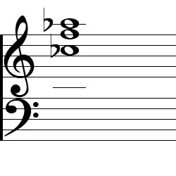 F Diminished Second Inversion Chord Music Notation