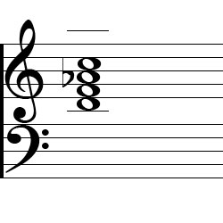 F Minor 6 Third Inversion Chord Music Notation