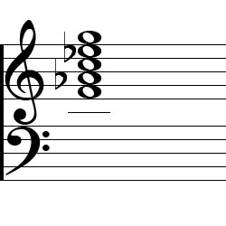 F minor Dominant 9 Chord Music Notation