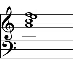 F Major7 First Inversion Chord Music Notation