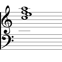 F Major7 Second Inversion Chord Music Notation