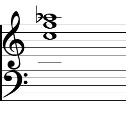 F minor Chord Music Notation