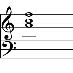 F Major First Inversion Chord Music Notation