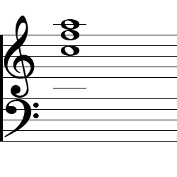 F Major Second Inversion Chord Music Notation