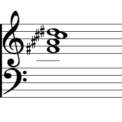 F♯ Major6 Chord Music Notation