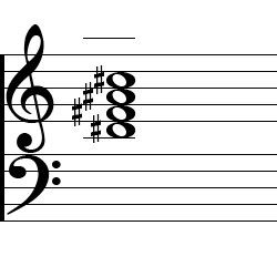 F♯ Major6 Chord Third Inversion Music Notation