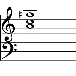 F♯ Diminished First Inversion Chord Music Notation