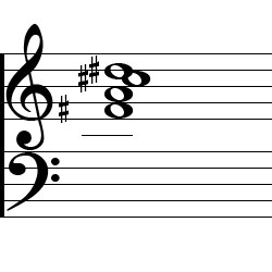F♯ Minor 6 Chord Music Notation