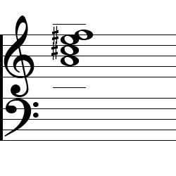 F♯ minor Dominant 7 First Inversion Chord Music Notation