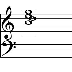 G Major6 Chord First Inversion Music Notation