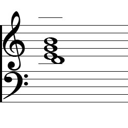 G Major6 Chord Second Inversion Music Notation