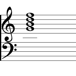 G Dominant 7 Chord Music Notation
