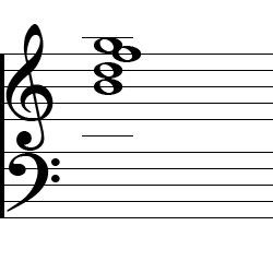 G Dominant 7 First Inversion Chord Music Notation