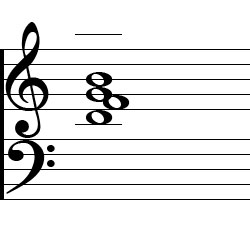 G Dominant 7 Second Inversion Chord Music Notation