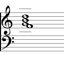 G Dominant 7 Third Inversion Chord Music Notation