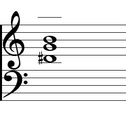 G Augmented Second Inversion Chord Music Notation