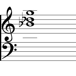 G Diminished First Inversion Chord Music Notation