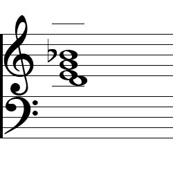 G Minor 6 Second Inversion Chord Music Notation