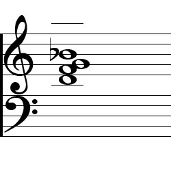 G minor Dominant 7 Second Inversion Chord Music Notation