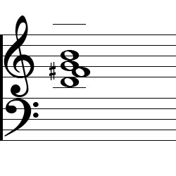 G Major7 Second Inversion Chord Music Notation