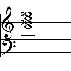 G minor Major7 Chord Music Notation