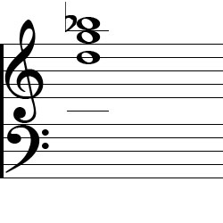 G minor Chord Music Notation