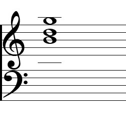 G Major First Inversion Chord Music Notation
