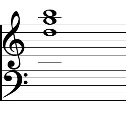 G Major Second Inversion Chord Music Notation