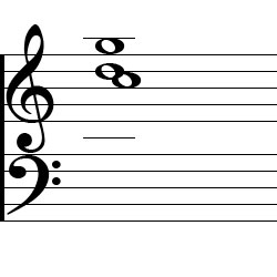 G Sus4 First Inversion Chord Music Notation