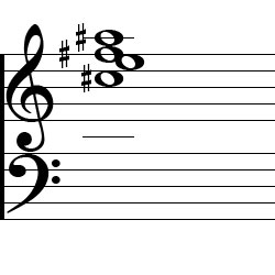 G♭ Dominant 7 Second Inversion Chord Music Notation