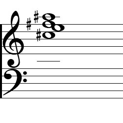 G♭ Dominant 7 Second Inversion Chord Music Notation