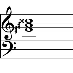 G♭ Augmented Chord Music Notation